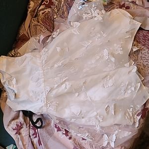 Monsoon 12-18M lace mesh satin like wedding cocktail dress